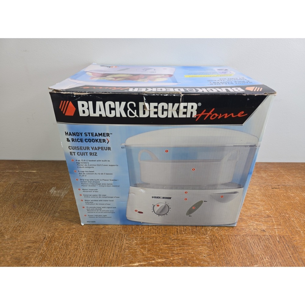 Black & Decker Handy Steamer & Rice Cooker HS1000 New in Box